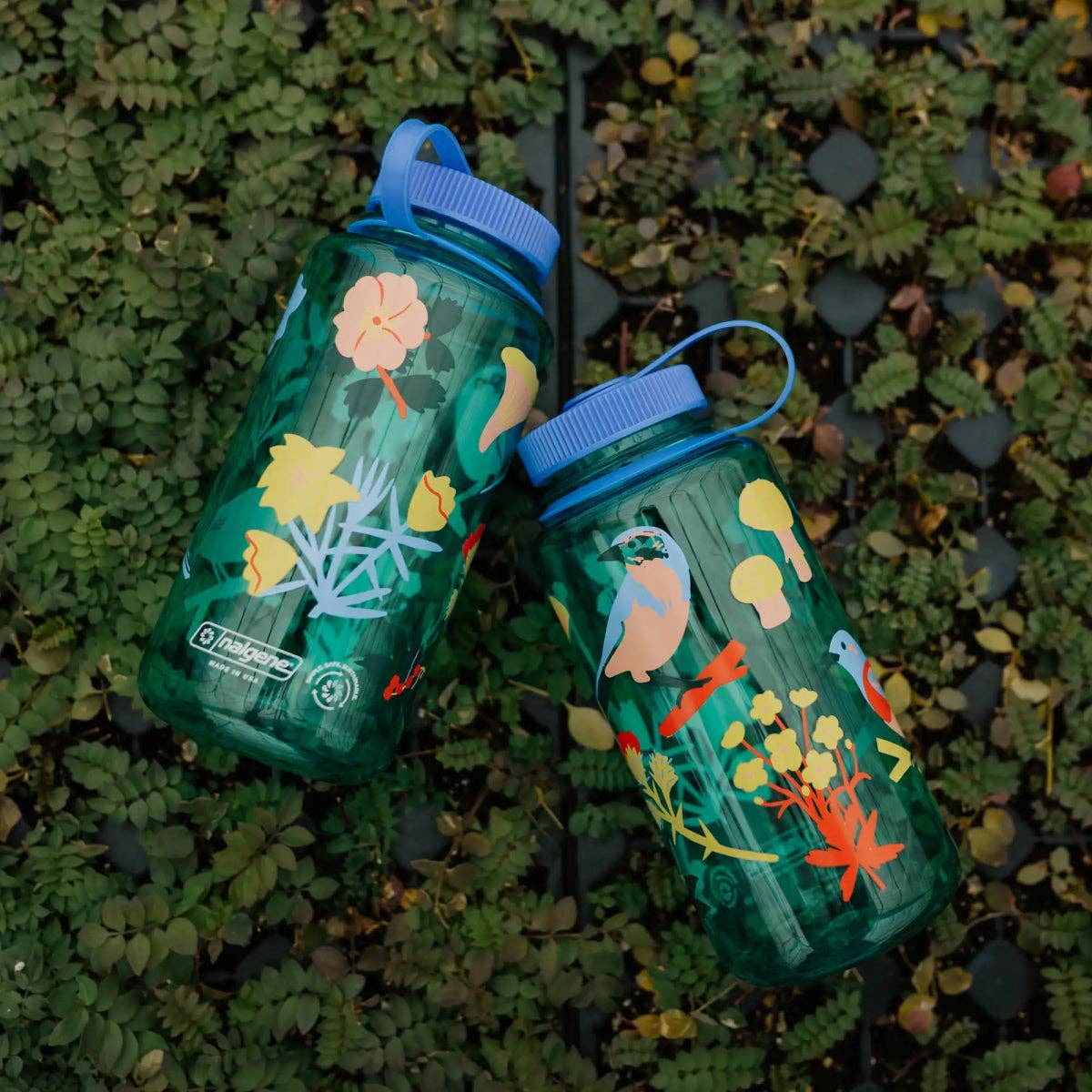 Water Bottle - Nalgene - Native Plants & Birds