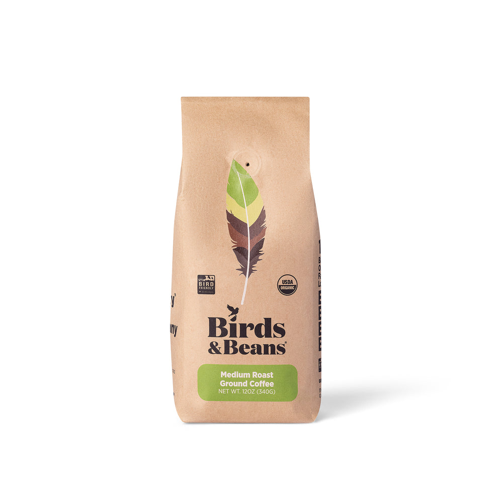 Bird-Friendly Coffee - Wood Thrush - Medium Roast - Whole Bean (12 oz)