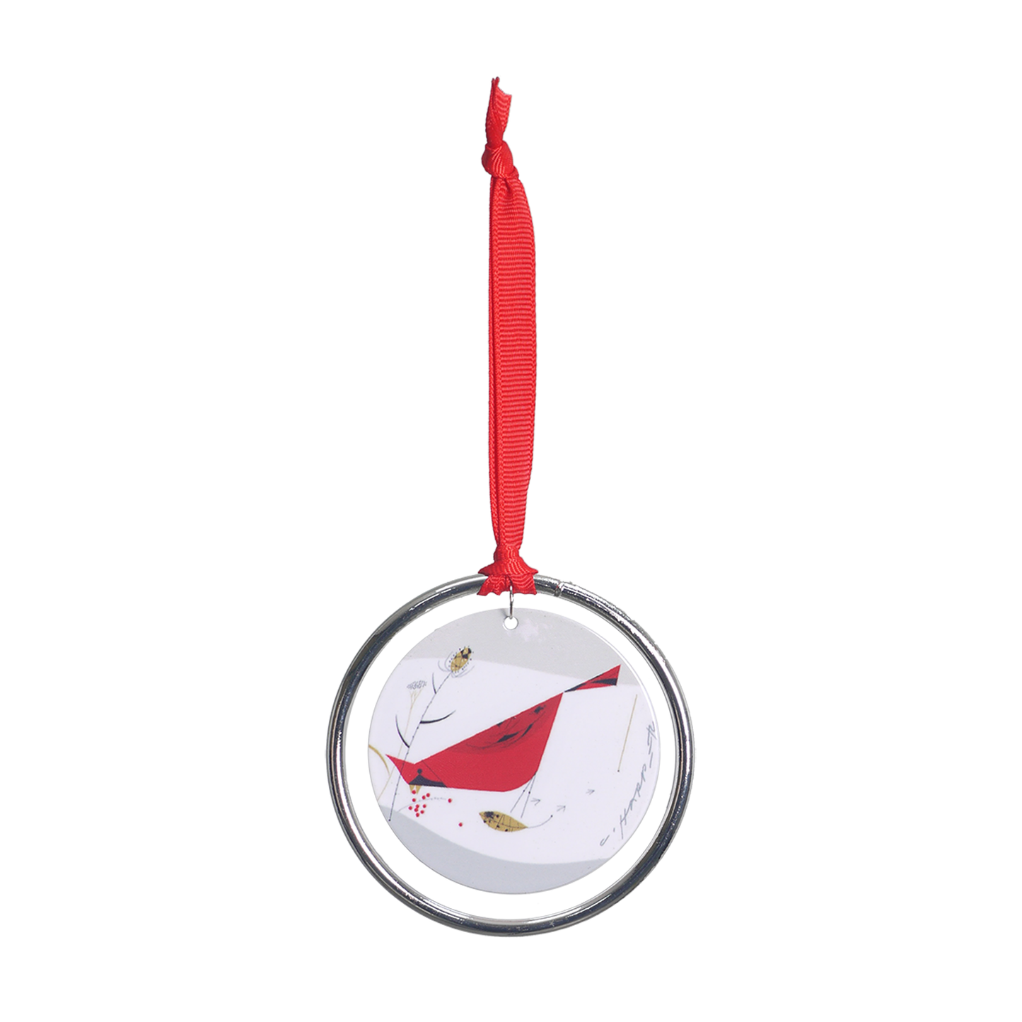 Ornament - Charley Harper Cardinal w/ Berries Keepsake – 3” diameter
