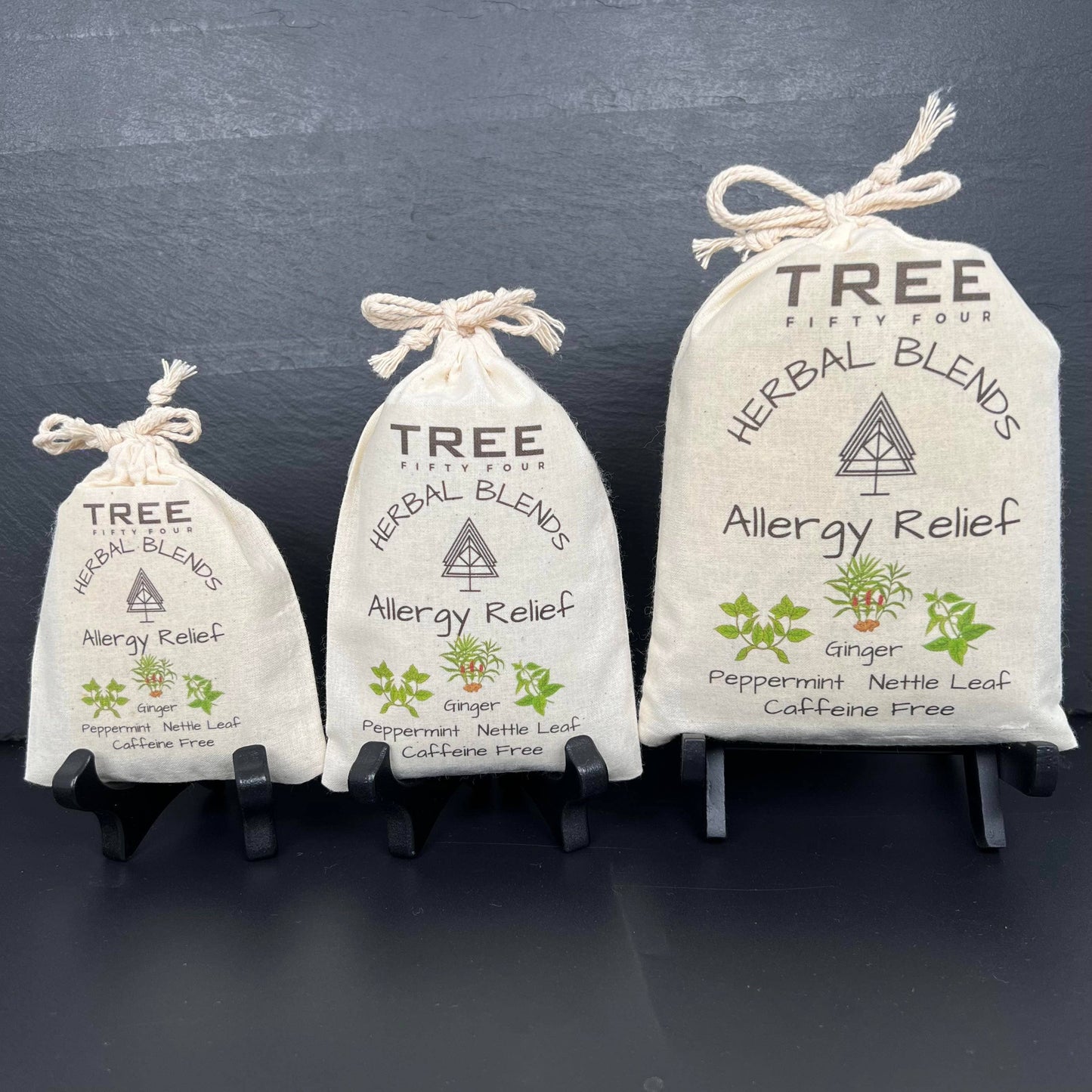 Loose Tea in Drawstring Sachet - Tree Fifty Four - Allergy Relief Herbal Tea Blend (3oz)