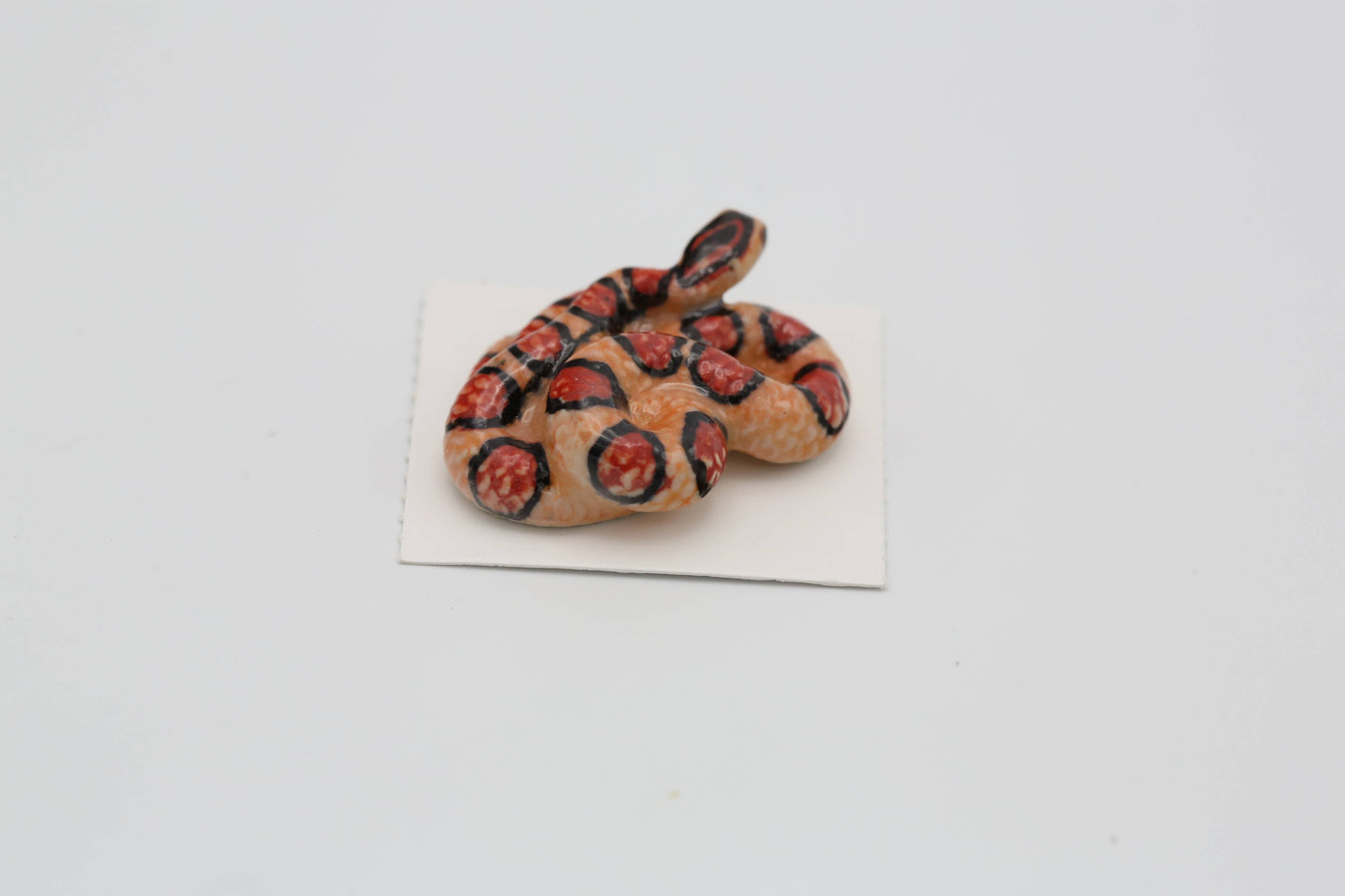 Little Critterz Porcelain Miniature - "Checkers" Corn Snake