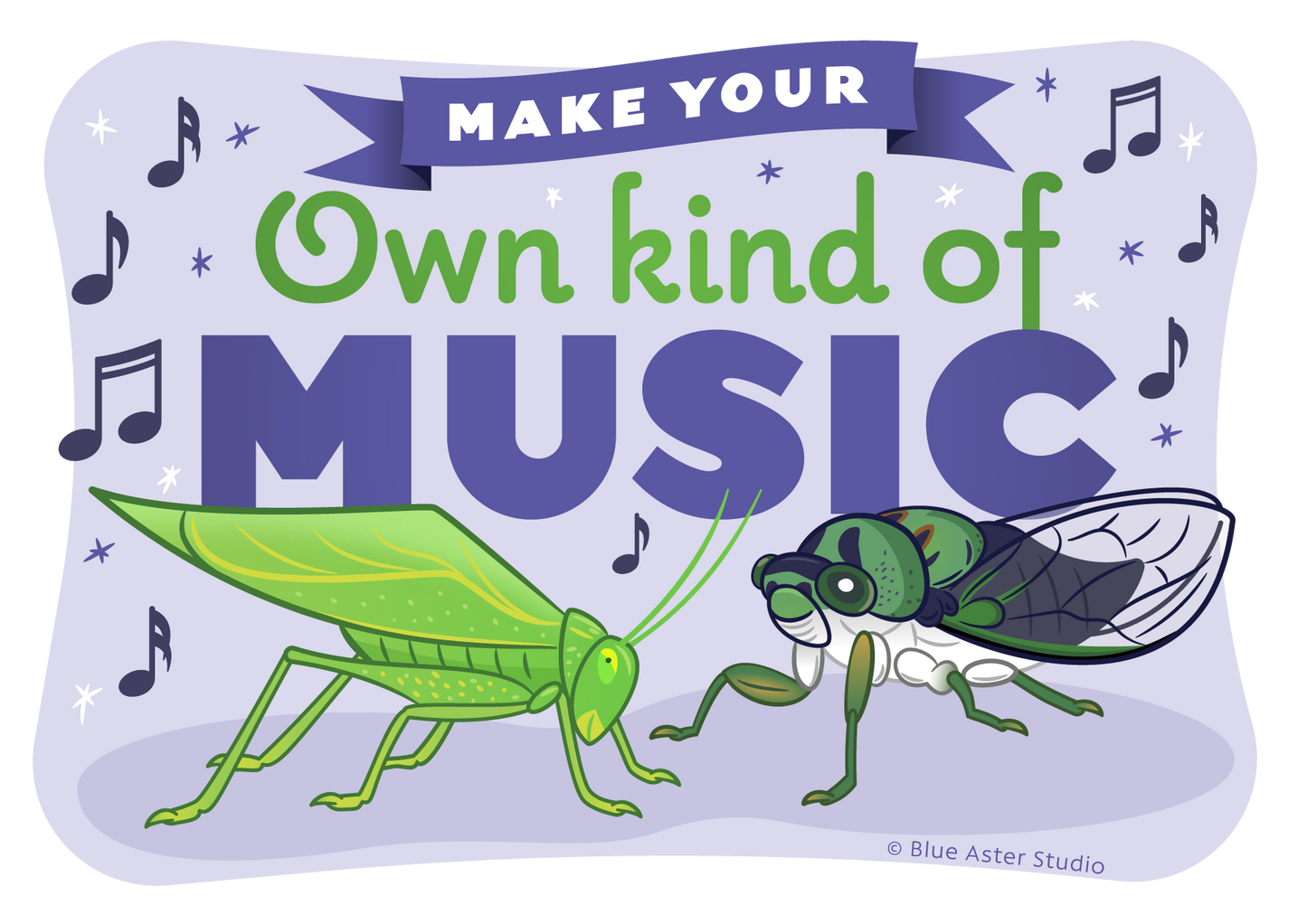 Sticker - Grasshopper "Make Your Own Music"
