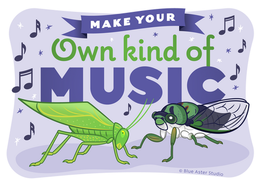 Sticker - Grasshopper "Make Your Own Music"