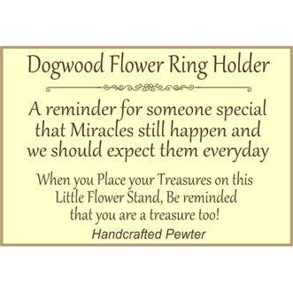 Ring Holder - Pewter Dogwood Flower