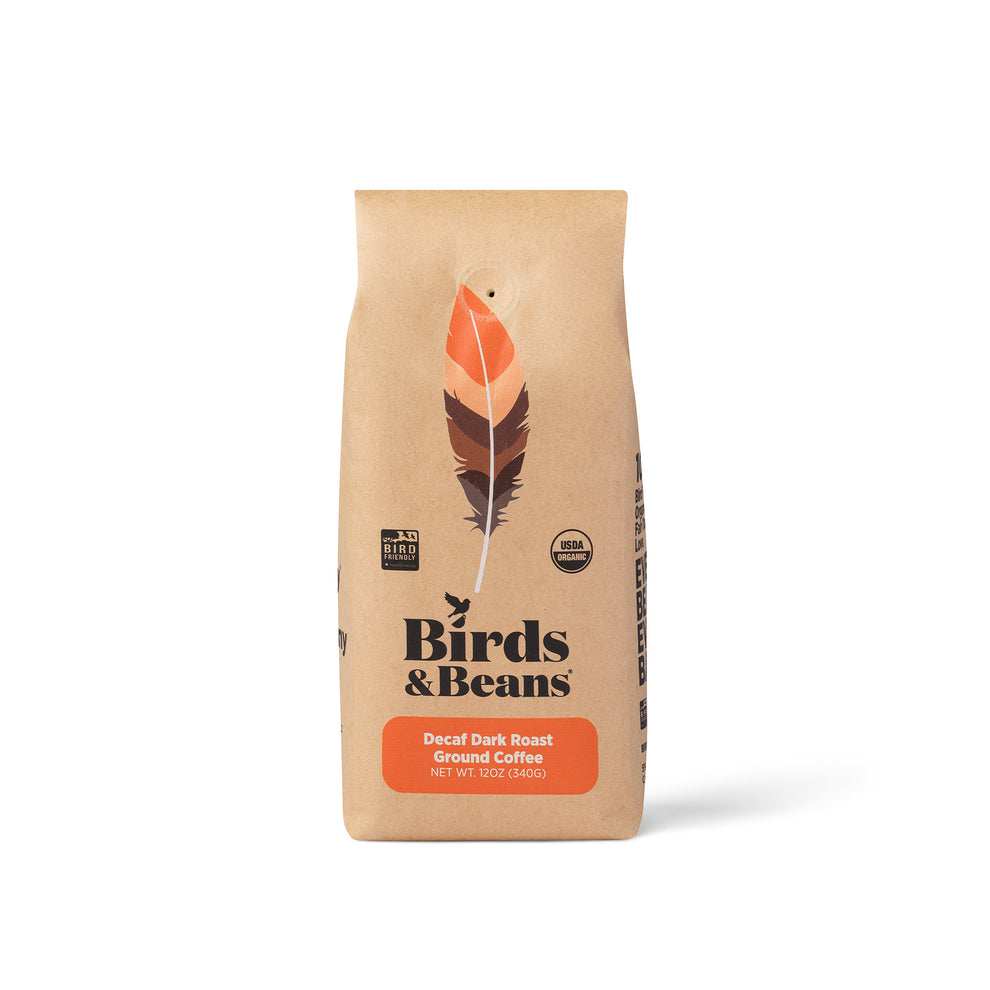 Bird-Friendly Coffee - Decaf Dark Roast - Whole Bean (12 oz)
