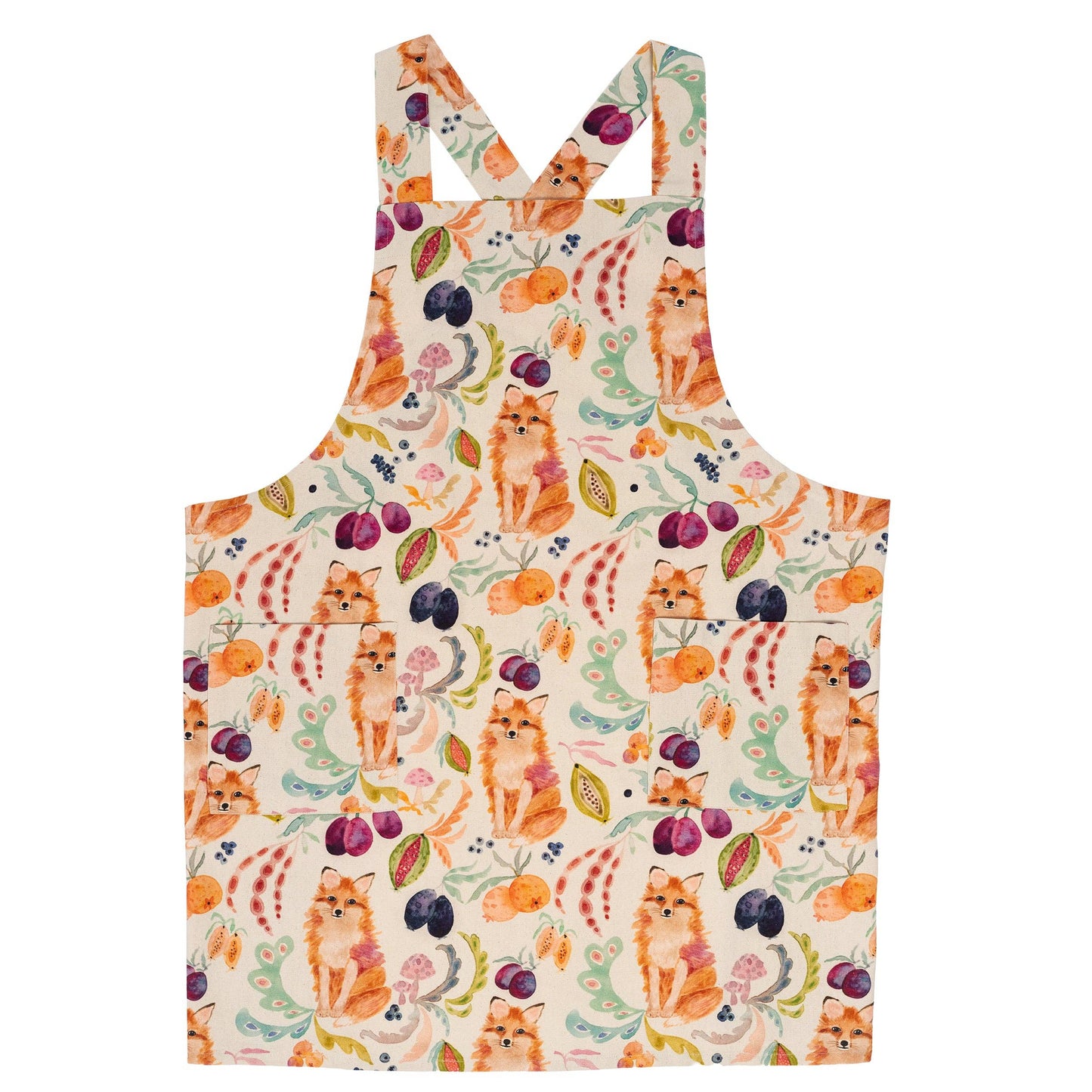 Apron- Smock Style - Fox in the Orchard