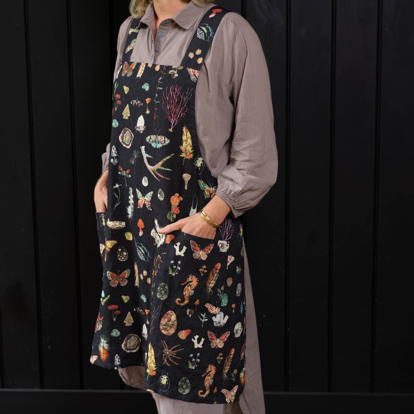 Apron- Smock Style - Specimens on Black