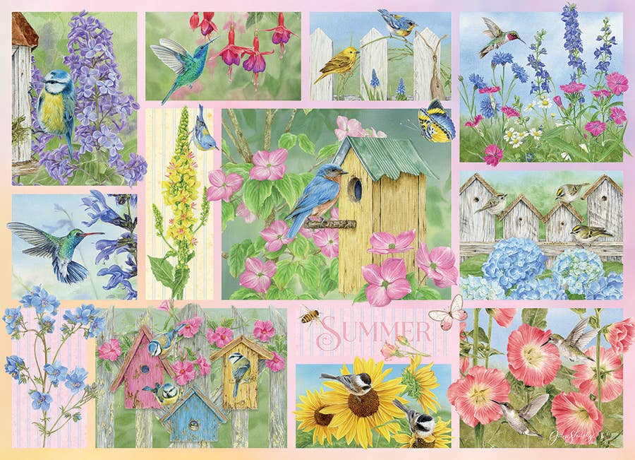 Puzzle - Garden Birds in Summer (500-Piece)
