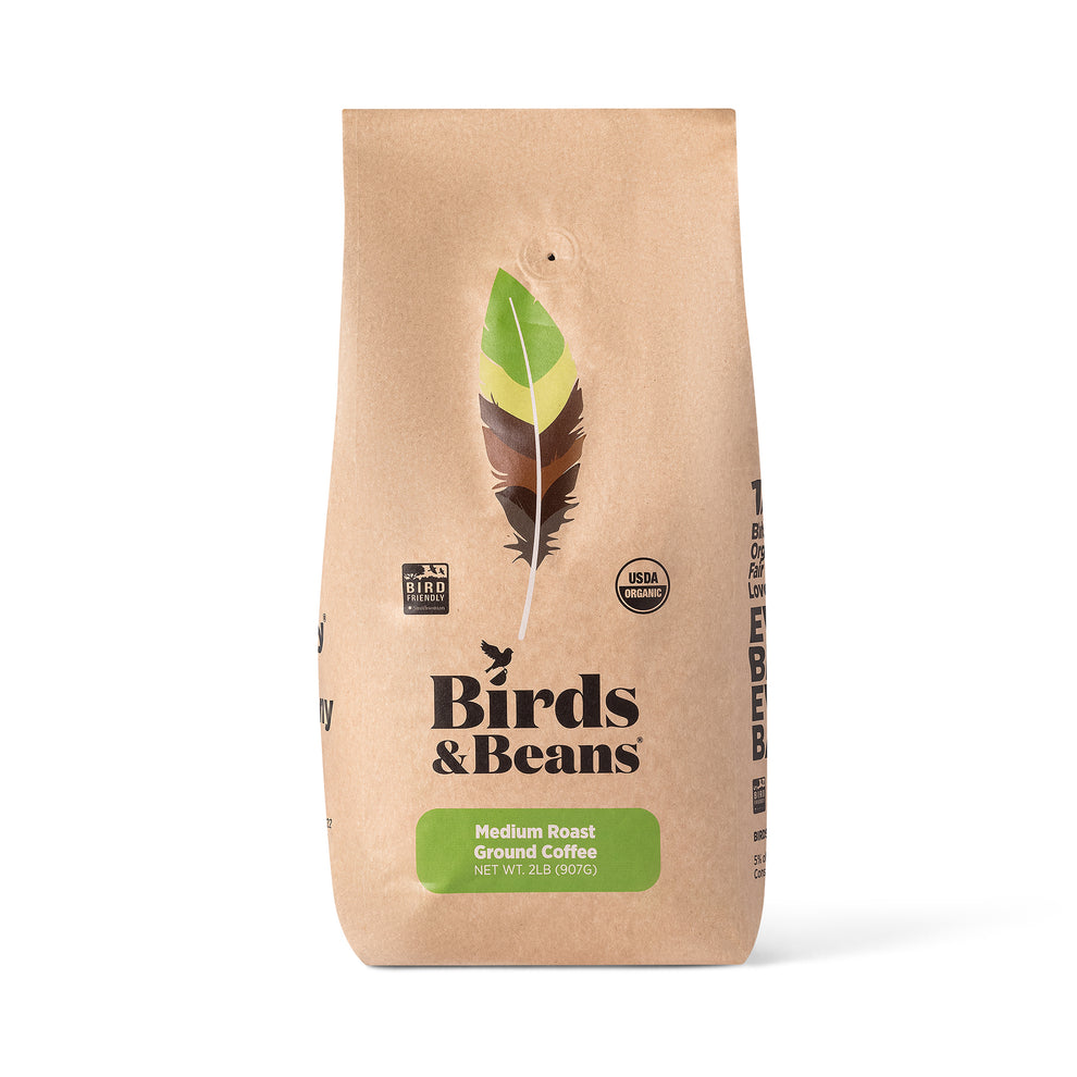 Bird-Friendly Coffee - Wood Thrush - Medium Roast - Whole Bean (2 lbs)