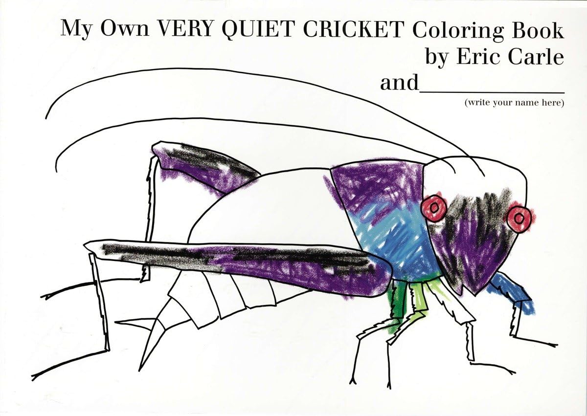 Book - My Own Very Quiet Cricket Coloring Book by Eric Carle (Paperback)