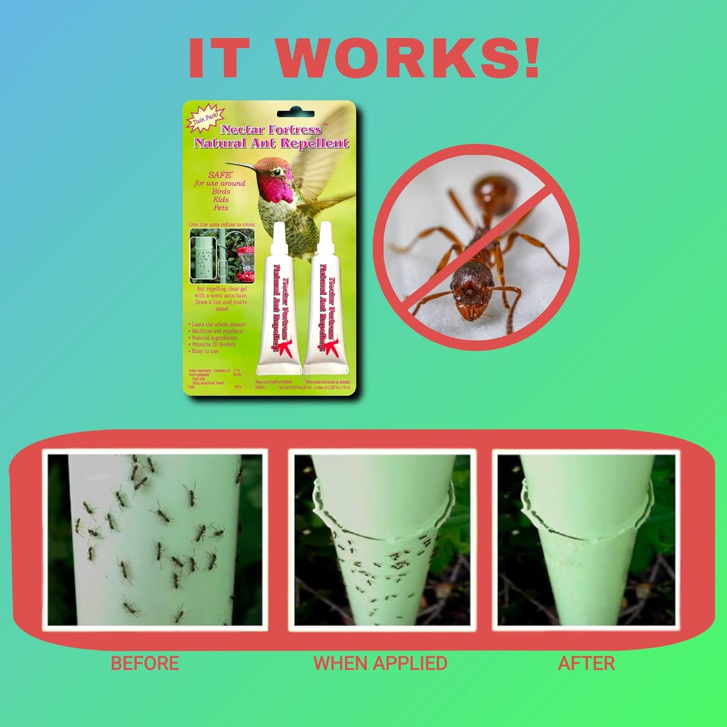 Birds - Nectar Fortress Natural Ant Repellant Twin Pack