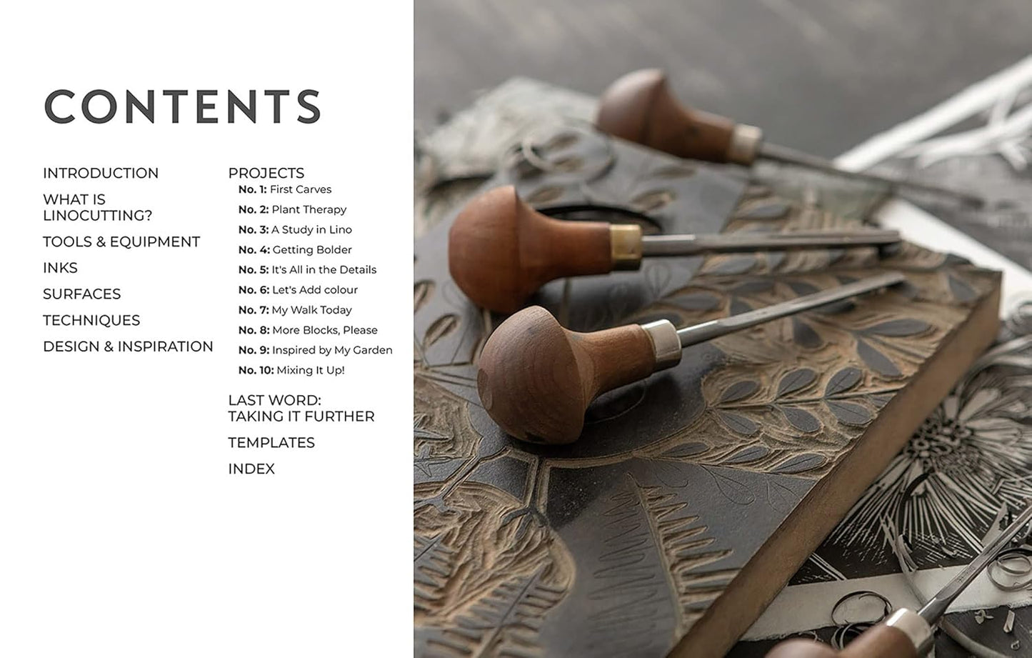 Book - Nature Imprinted: A Complete Guide to Lino Printing, With 10 Nature-Inspired Designs by Jane Spink (Hardback)