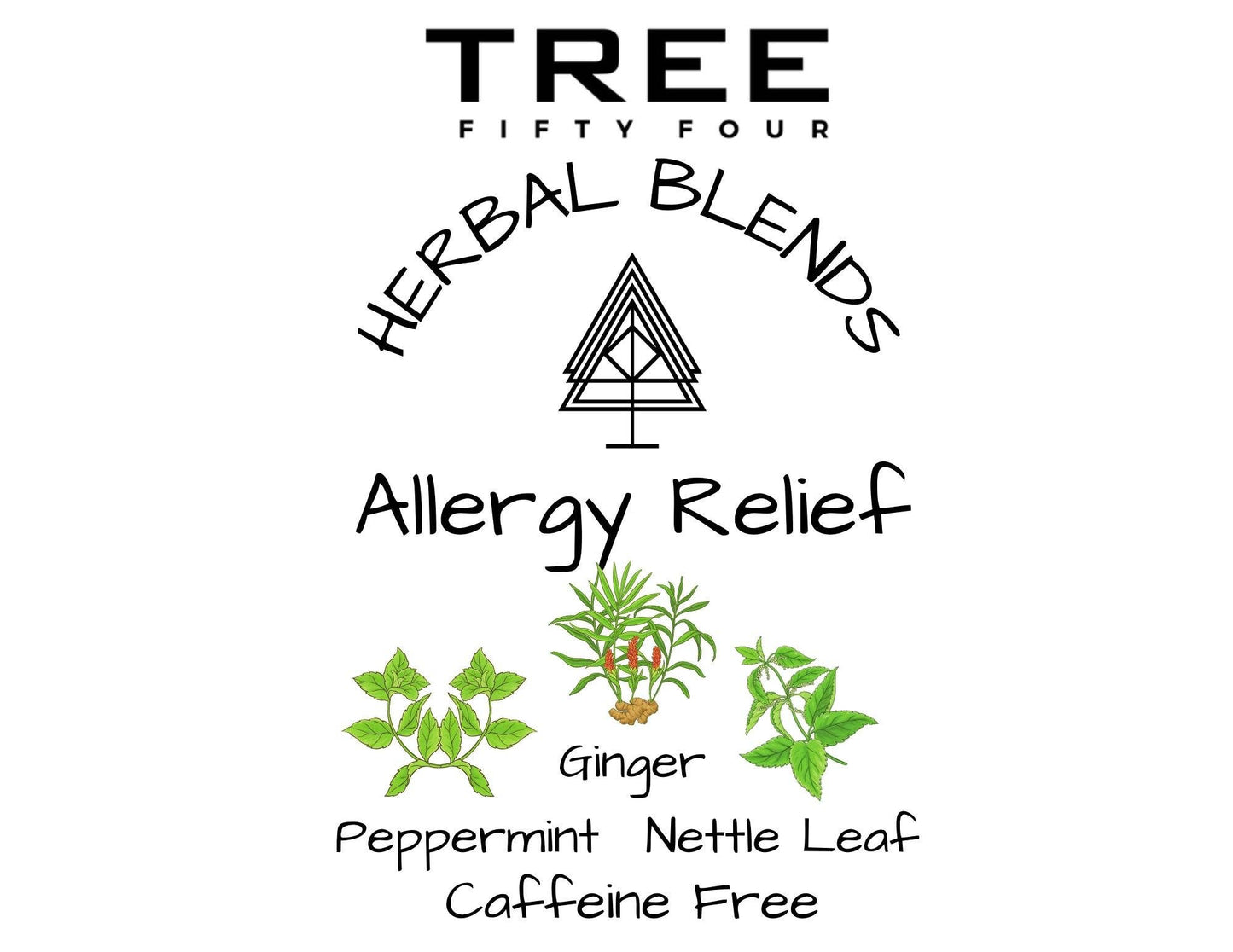 Loose Tea in Drawstring Sachet - Tree Fifty Four - Allergy Relief Herbal Tea Blend (3oz)