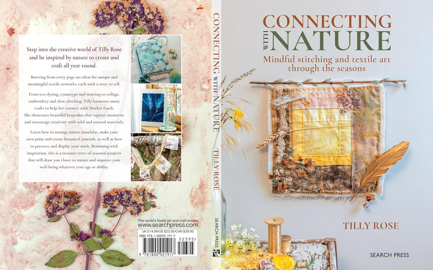Book - Connecting With Nature: Mindful Stitching and Textile Art Through the Seasons by Tilly Rose (Paperback)