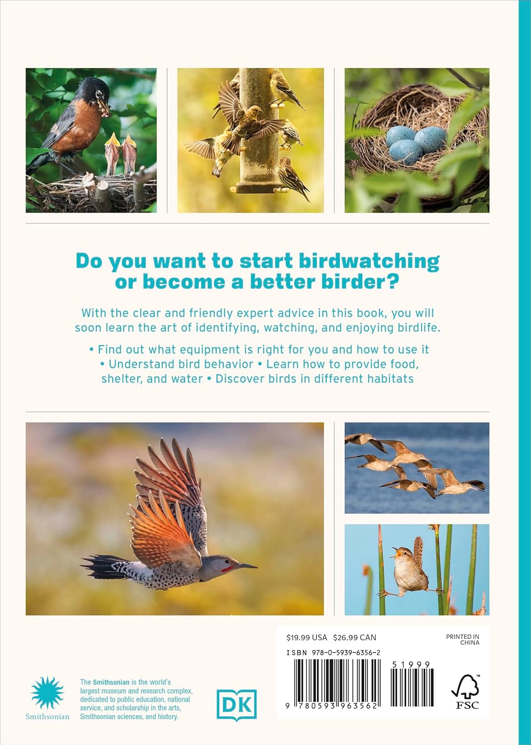 Book - Smithsonian Birdwatching Guide: Turn Yourself into a Birdwatching Expert (DK North American Bird Guides) (Hardback)