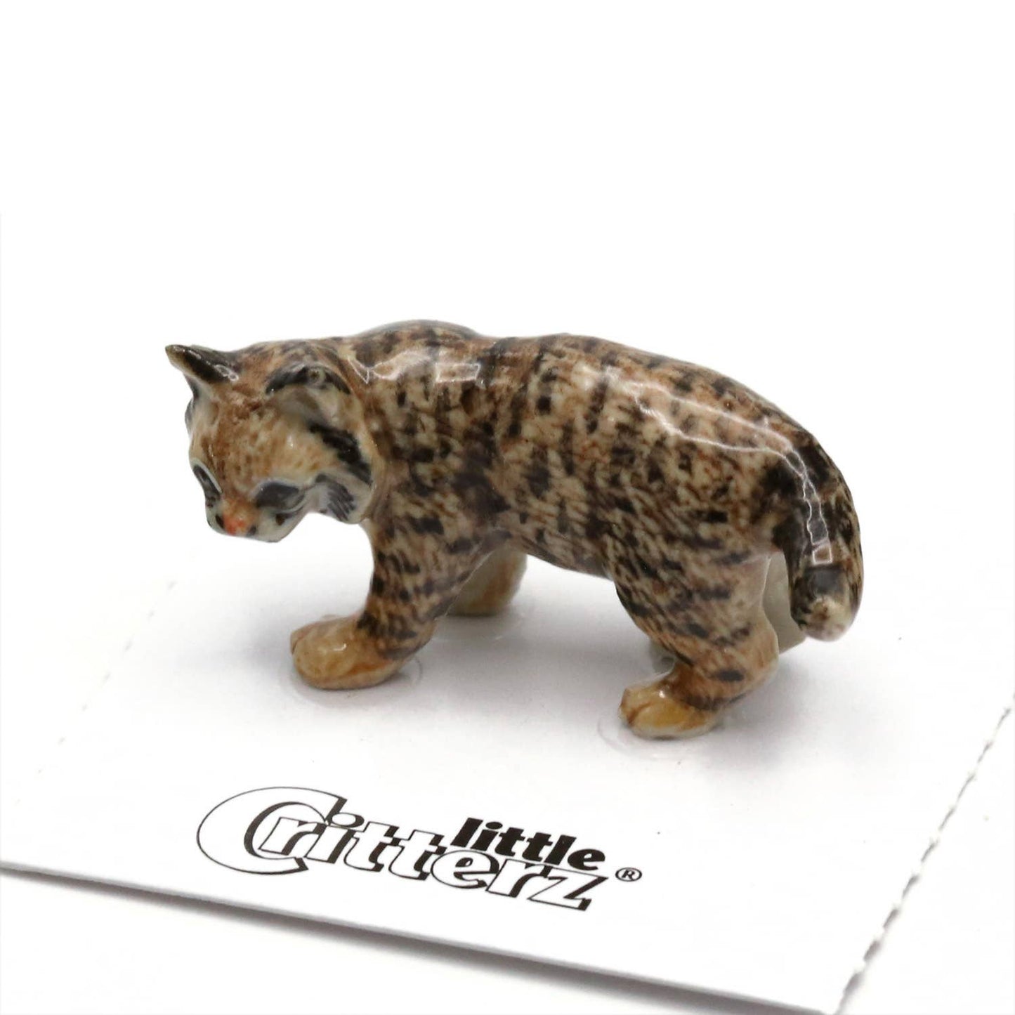 Little Critterz Porcelain Miniature - "Ember" Bobcat