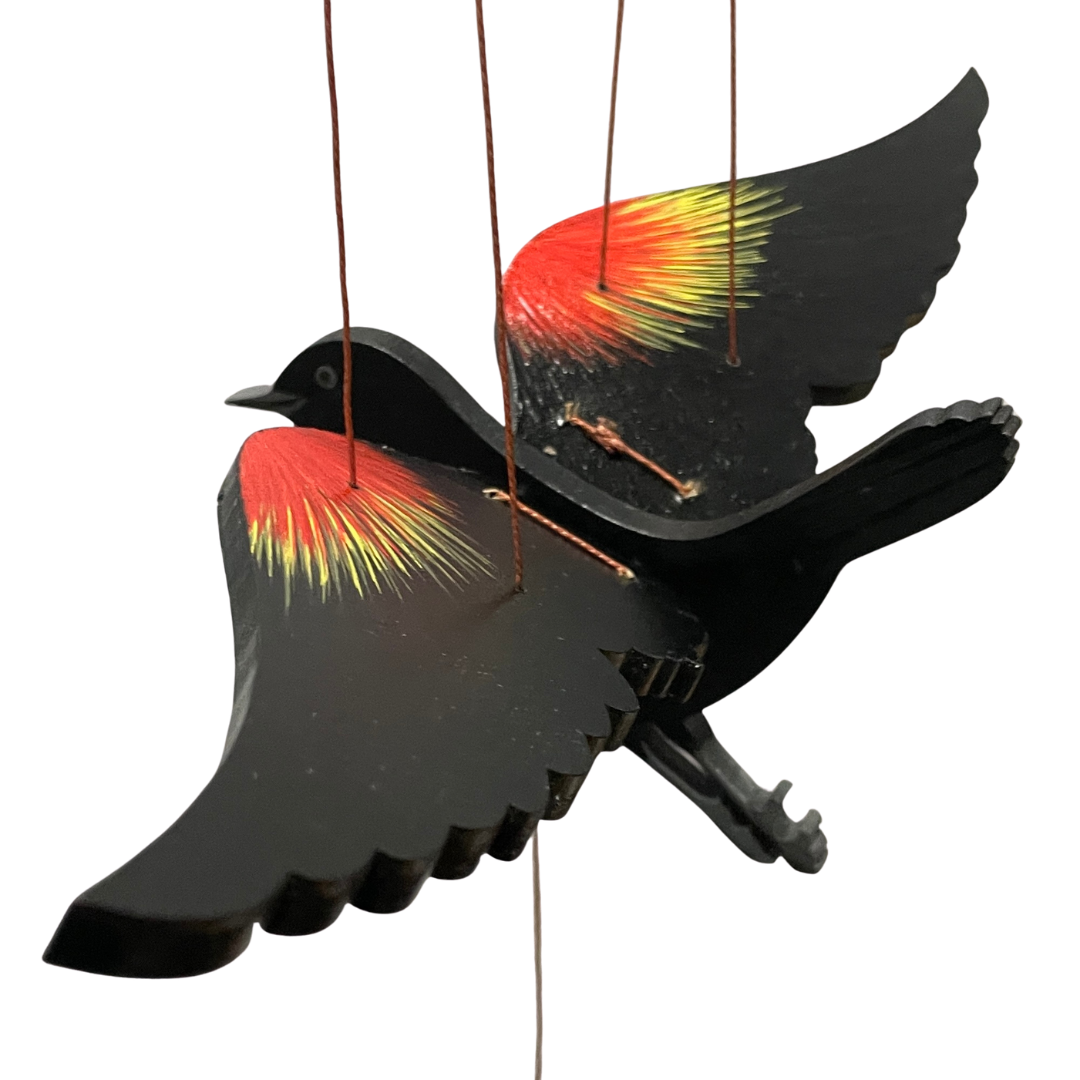 Flying Bird Mobile - Red Winged Black Bird