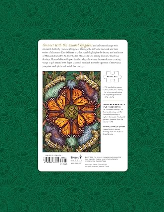 Puzzle - The Illustrated Bestiary: Monarch Butterfly (750 Pieces)