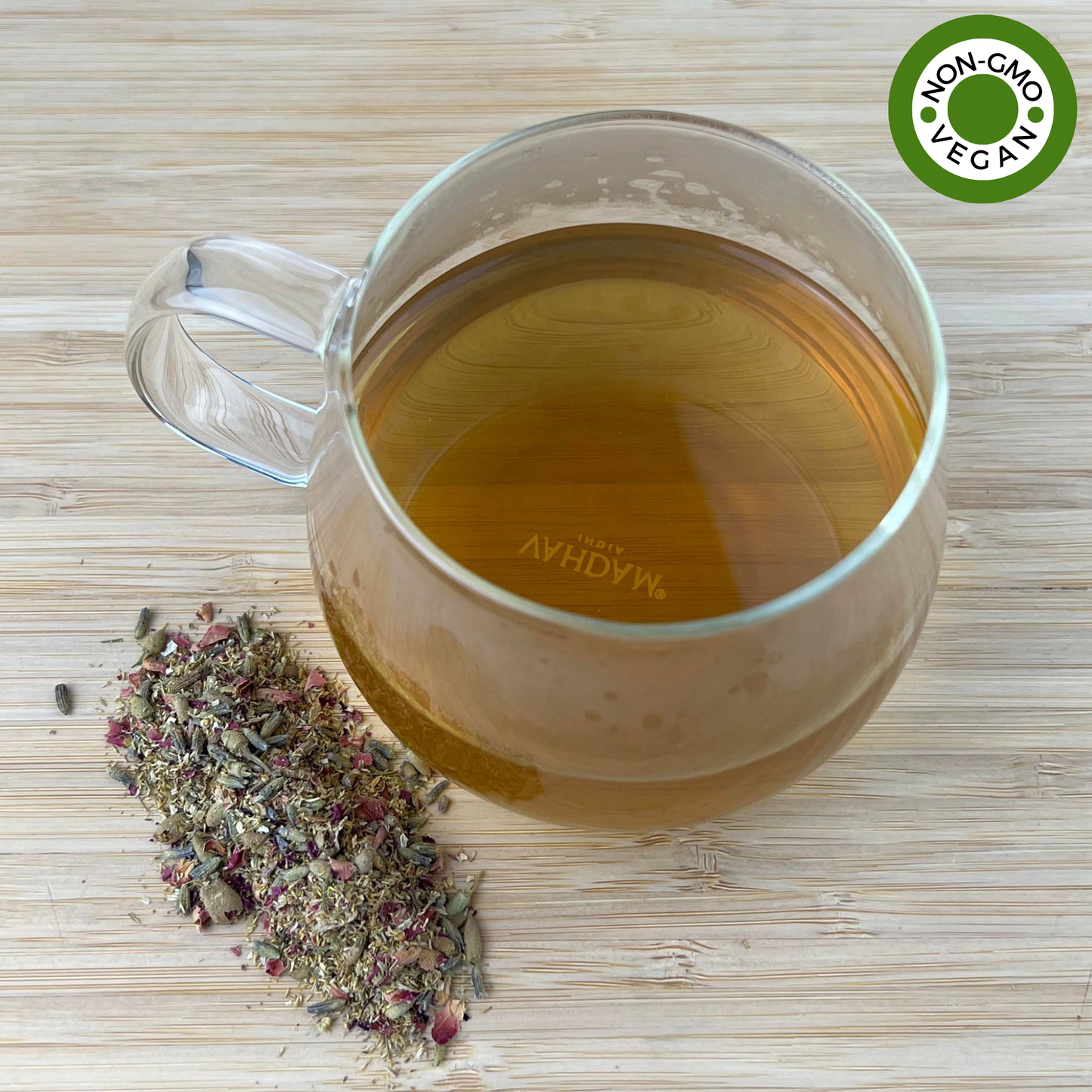Loose Tea in Drawstring Sachet - Tree Fifty Four - Peace O' Mind Herbal Tea Blend (3oz)