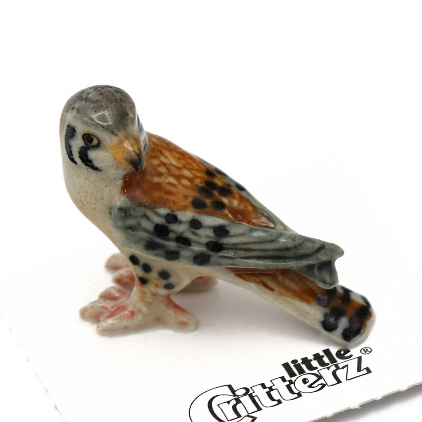 Little Critterz Porcelain Miniature - "Hover" American Kestrel