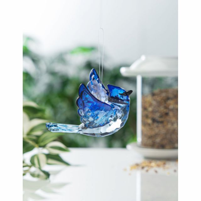 Crystal Expressions Ornament with Removable Charm - Blue Jay