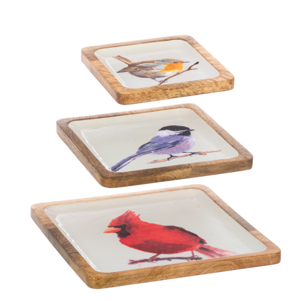 Square Bird Serving Tray - Medium