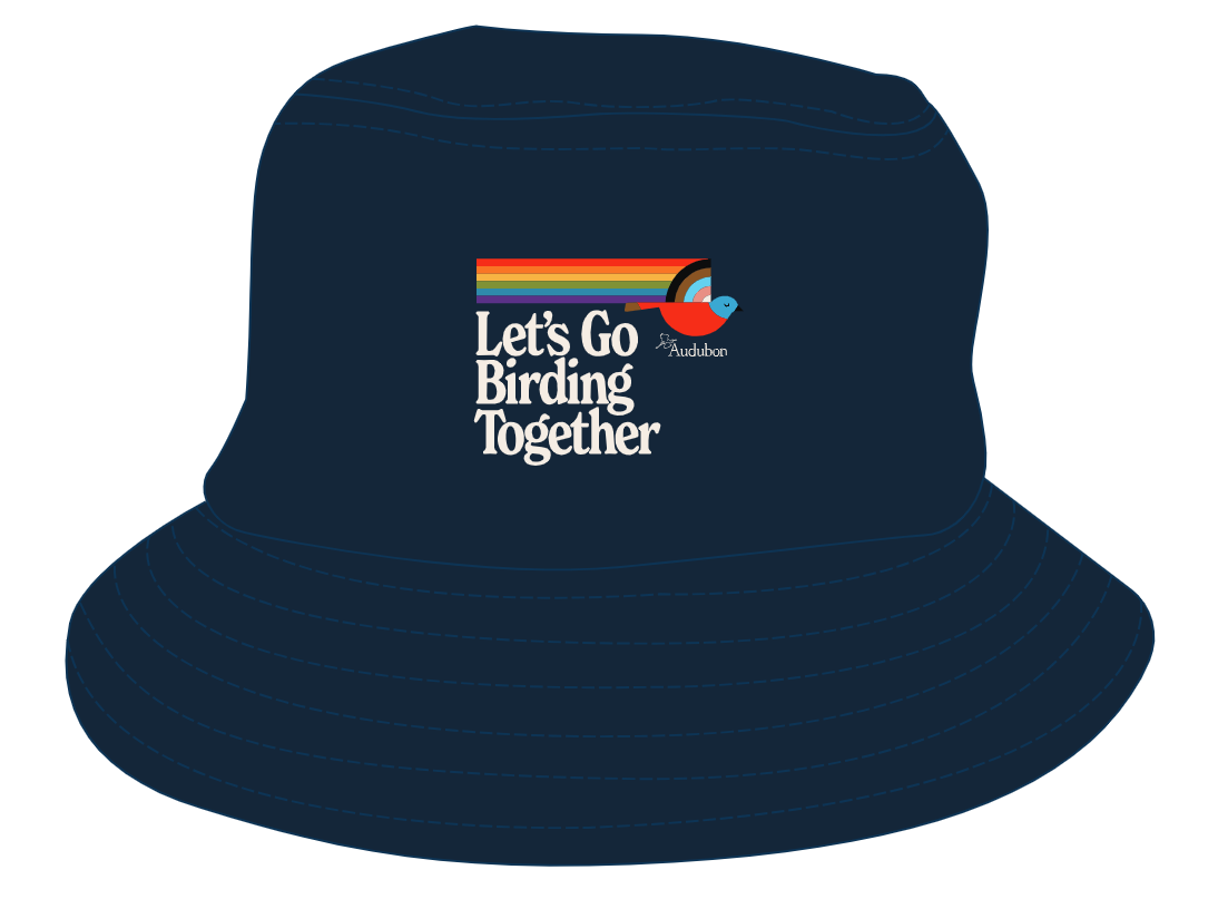 Hat - Let's Go Birding Together LGBT Bucket Hat in Blue