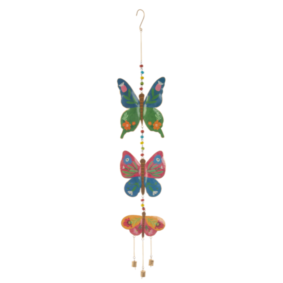 Colorful Botanical Butterflies Chime