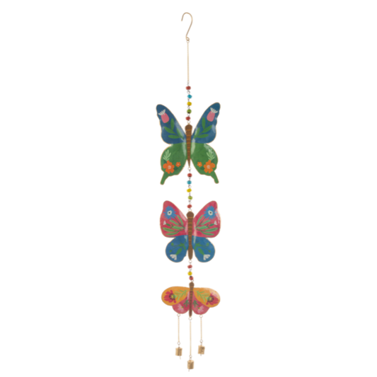 Colorful Botanical Butterflies Chime