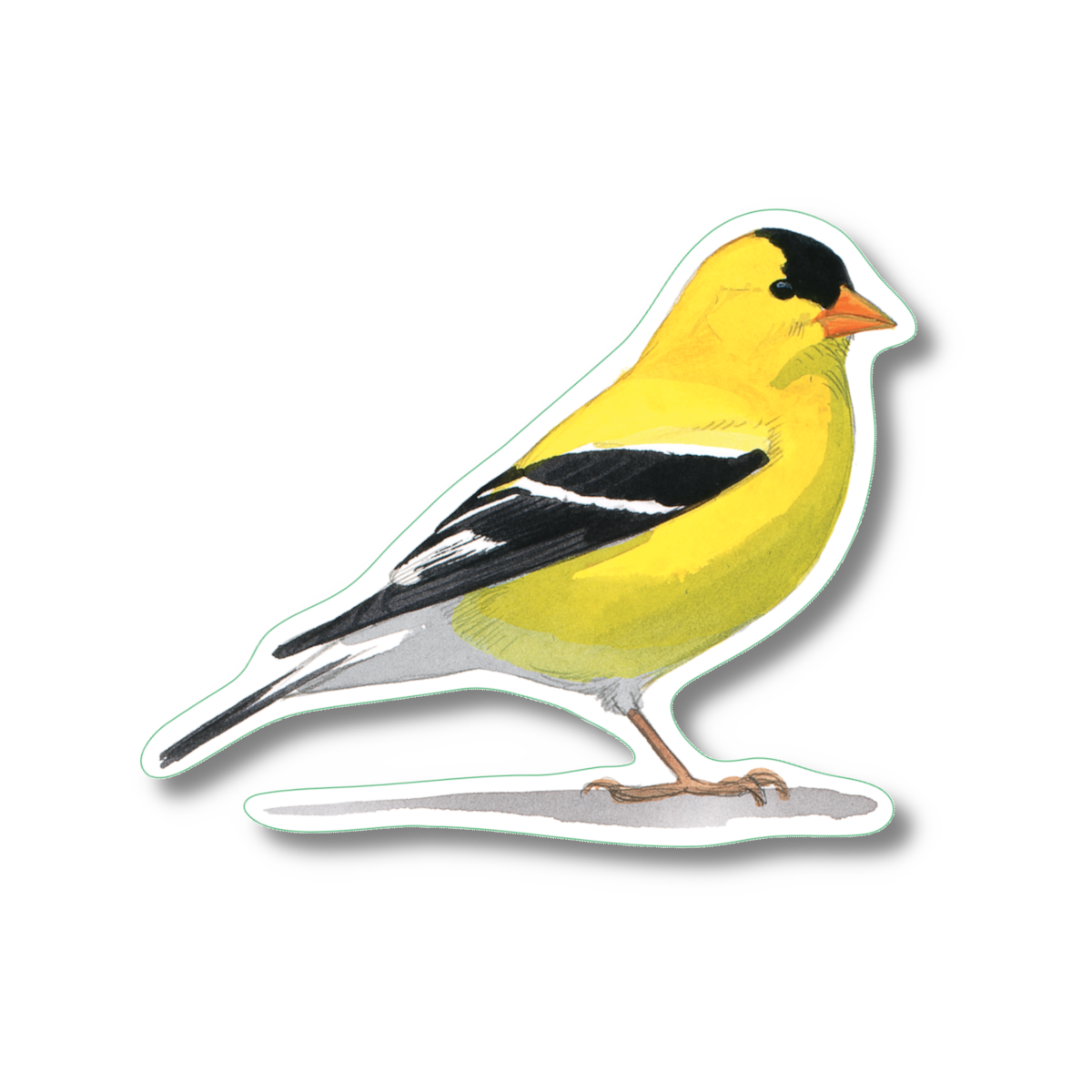 Sticker - American Goldfinch Nature Sticker, 2.5" x 3.5"