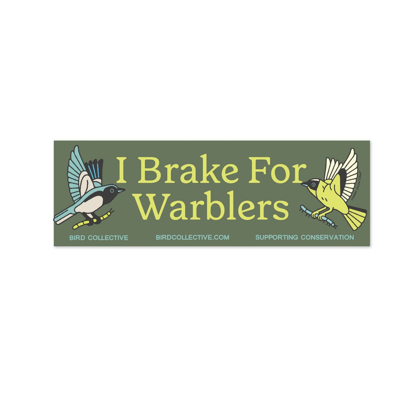 Sticker - I Brake For Warblers Bumper Sticker