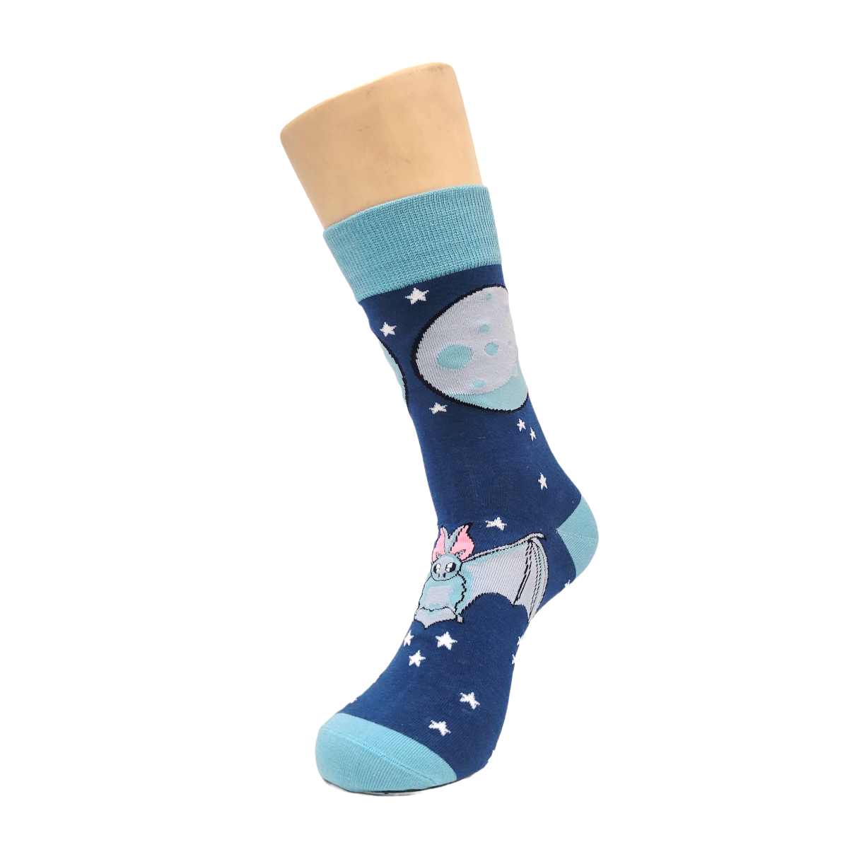 Socks - Adult Medium - Night Bat Under the Moon