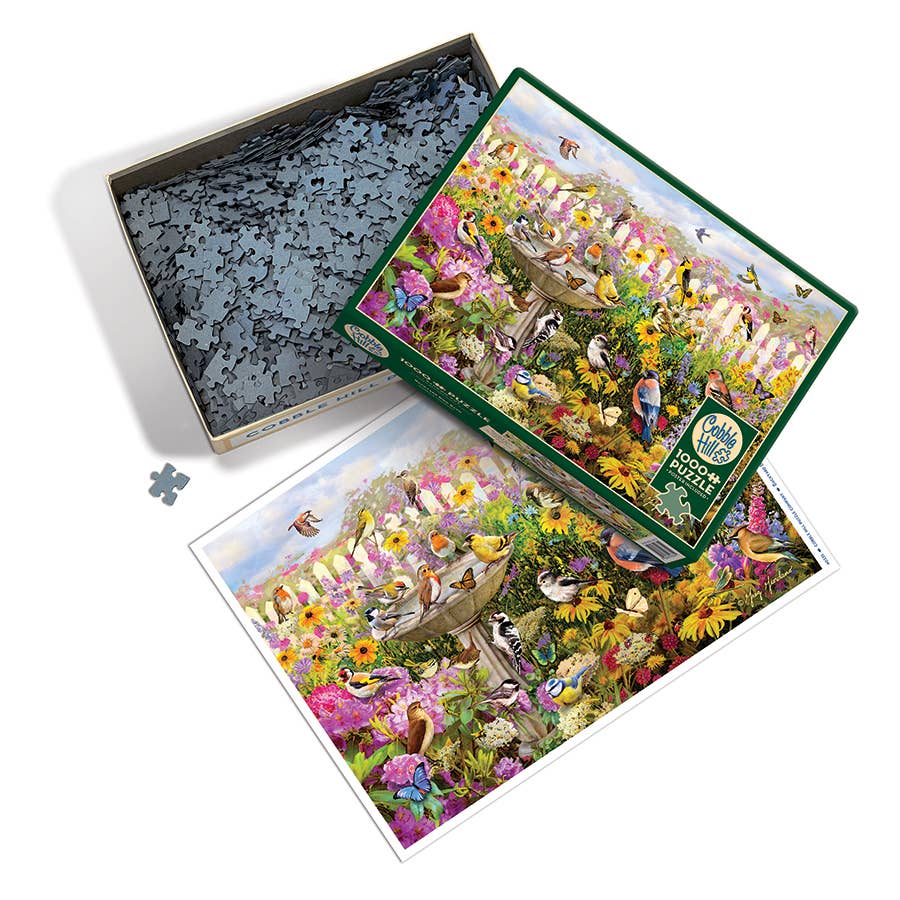 Puzzle - Backyard Bird Bath (1000-Piece)