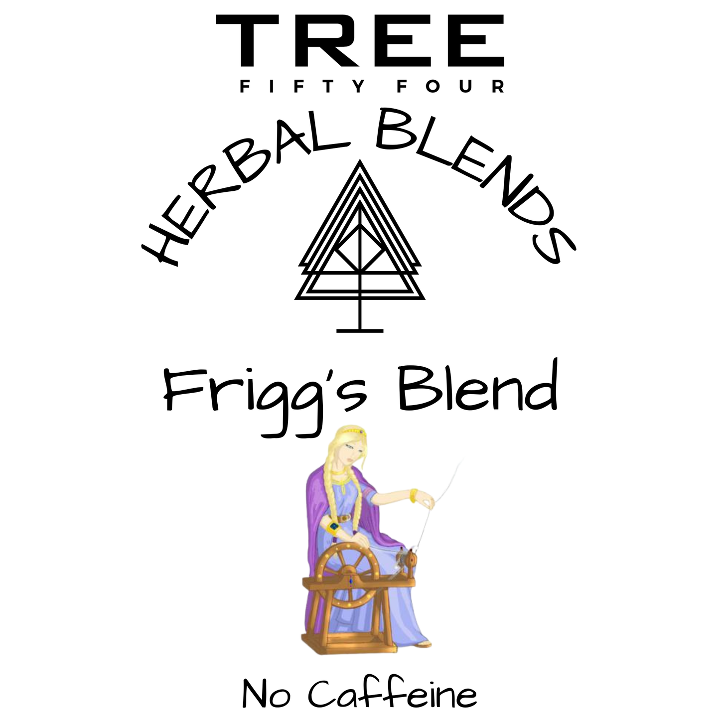 Loose Tea in Drawstring Sachet - Tree Fifty Four - Frigg's Herbal Tea Blend (3oz)