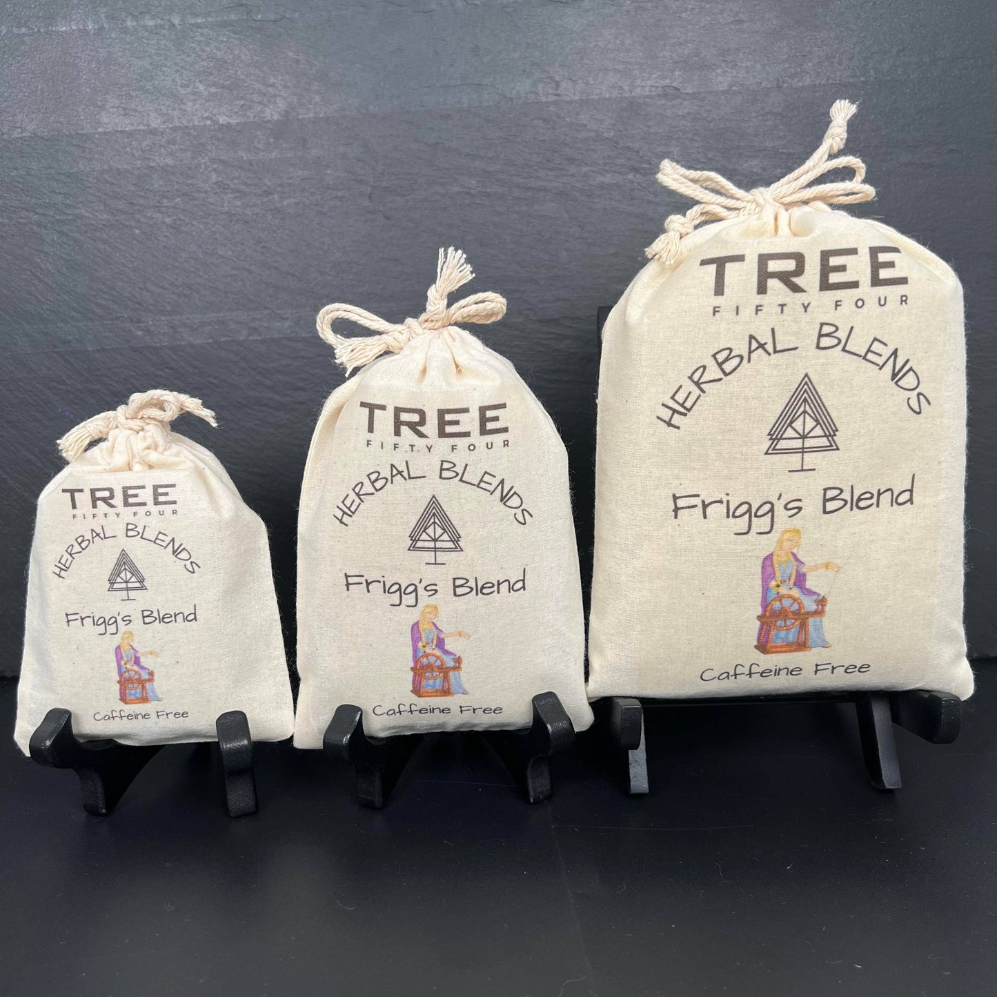 Loose Tea in Drawstring Sachet - Tree Fifty Four - Frigg's Herbal Tea Blend (3oz)