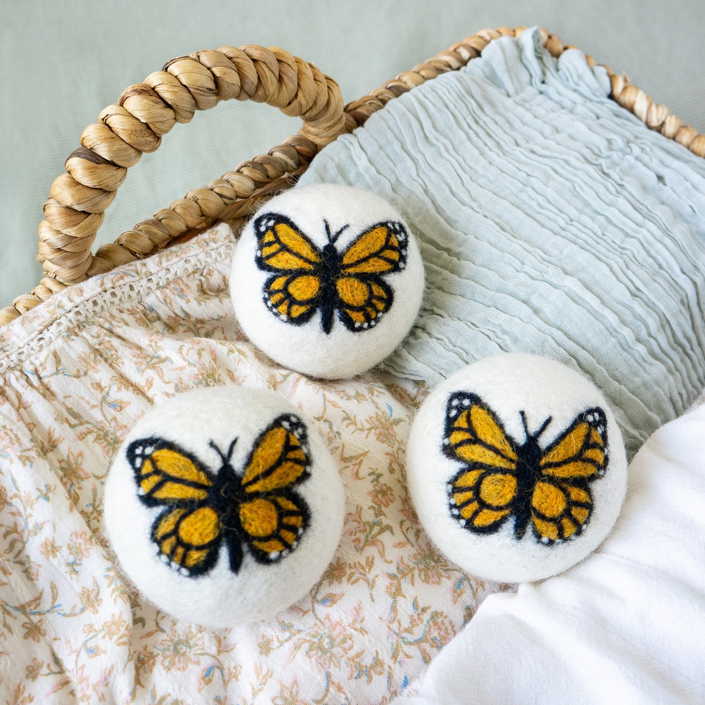Eco-Laundry - Wool Dryer Ball - Monarch Butterfly