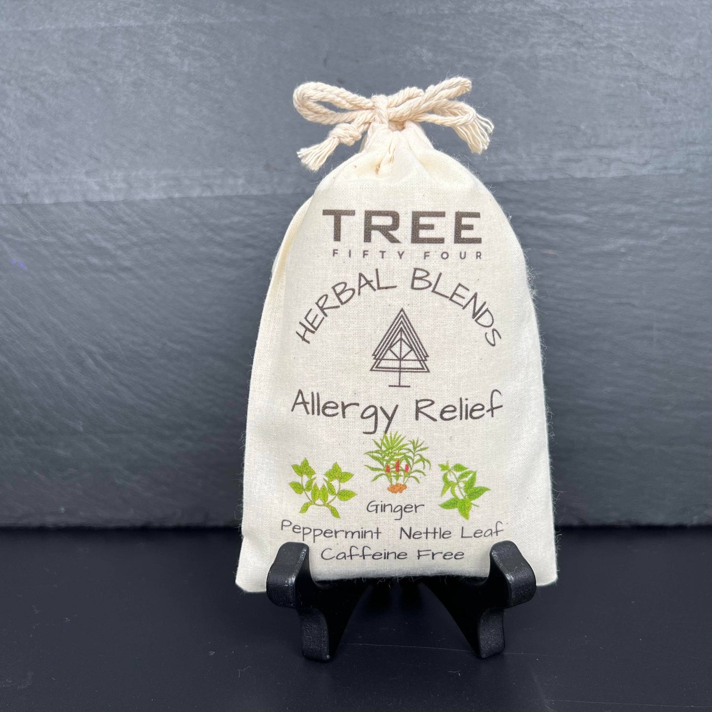 Loose Tea in Drawstring Sachet - Tree Fifty Four - Allergy Relief Herbal Tea Blend (3oz)