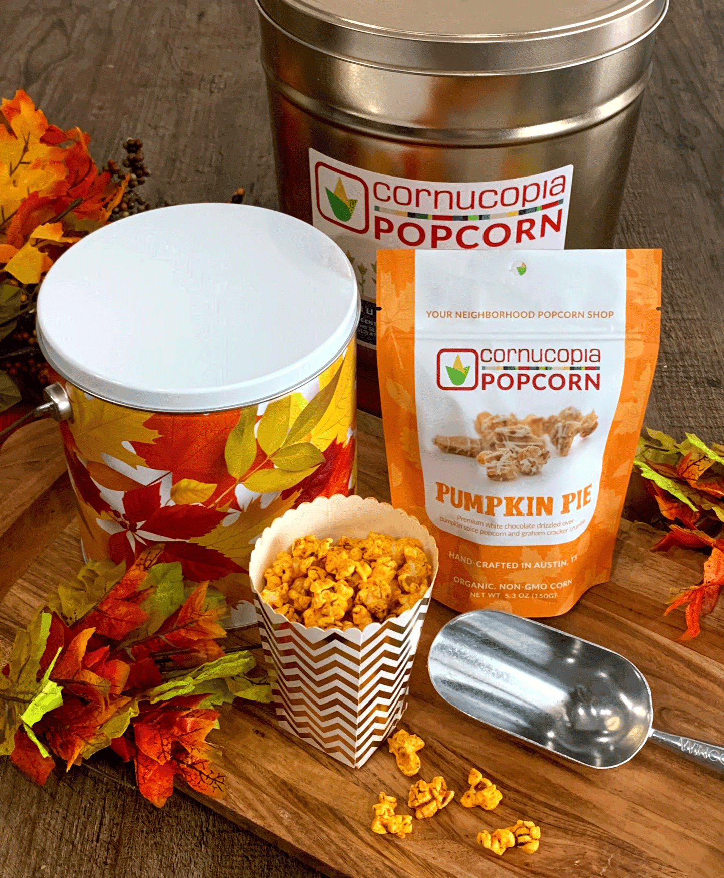 Snacks - Cornucopia Popcorn - Pumpkin Pie (Organic, non-GMO corn)