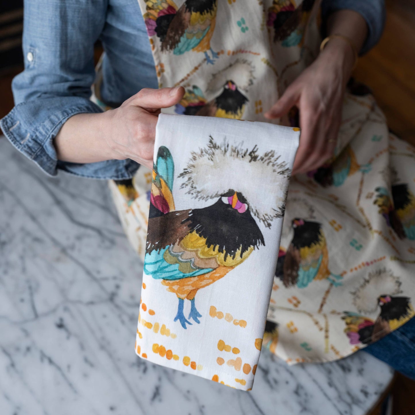 Apron - Pinafore Style - Polish Rooster