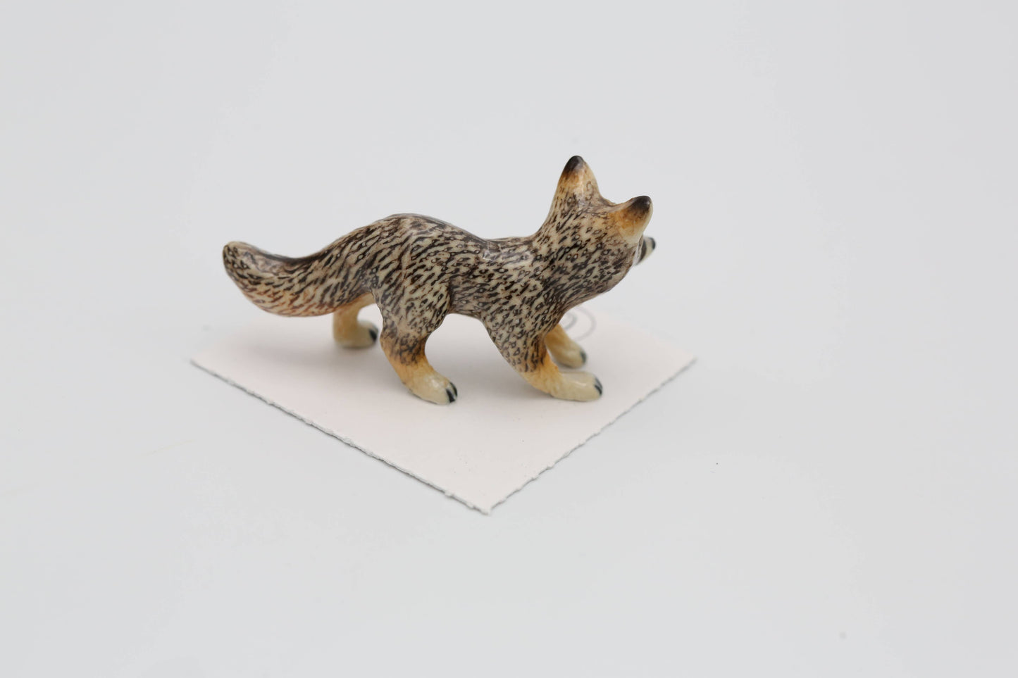 Little Critterz Porcelain Miniature - "Climber" Gray Fox