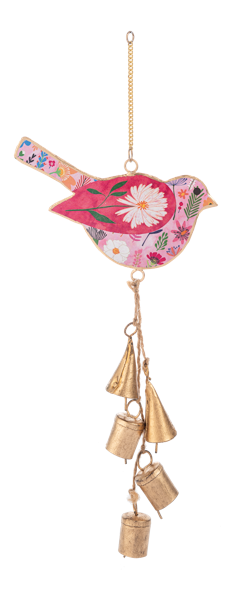 Colorful Botanical Bird Chime
