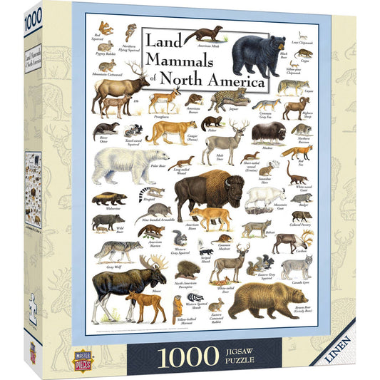Puzzle - Field Guide - Land Mammals of America (1000 Pieces)