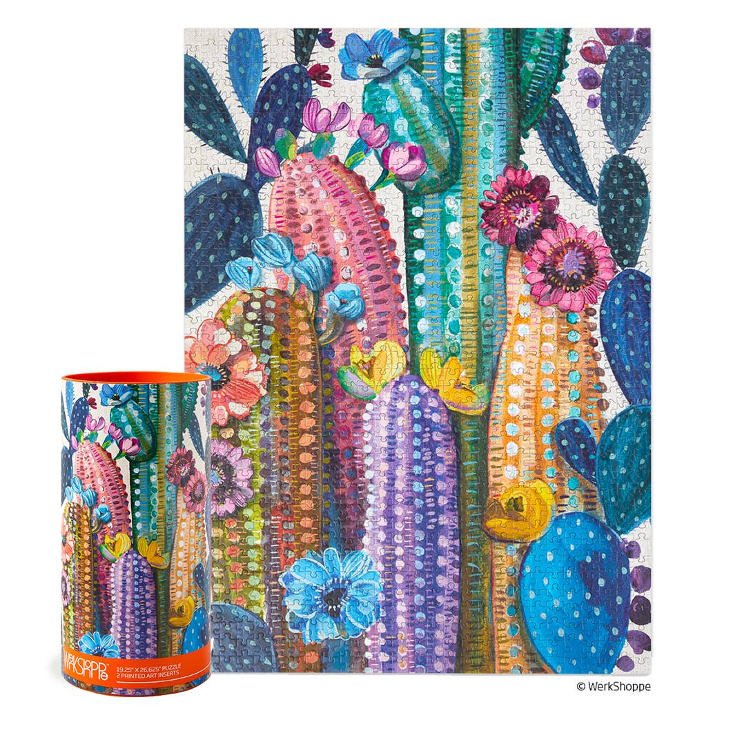 Puzzle - "Desert Bloom Cactus Flower" (1000 Pieces)