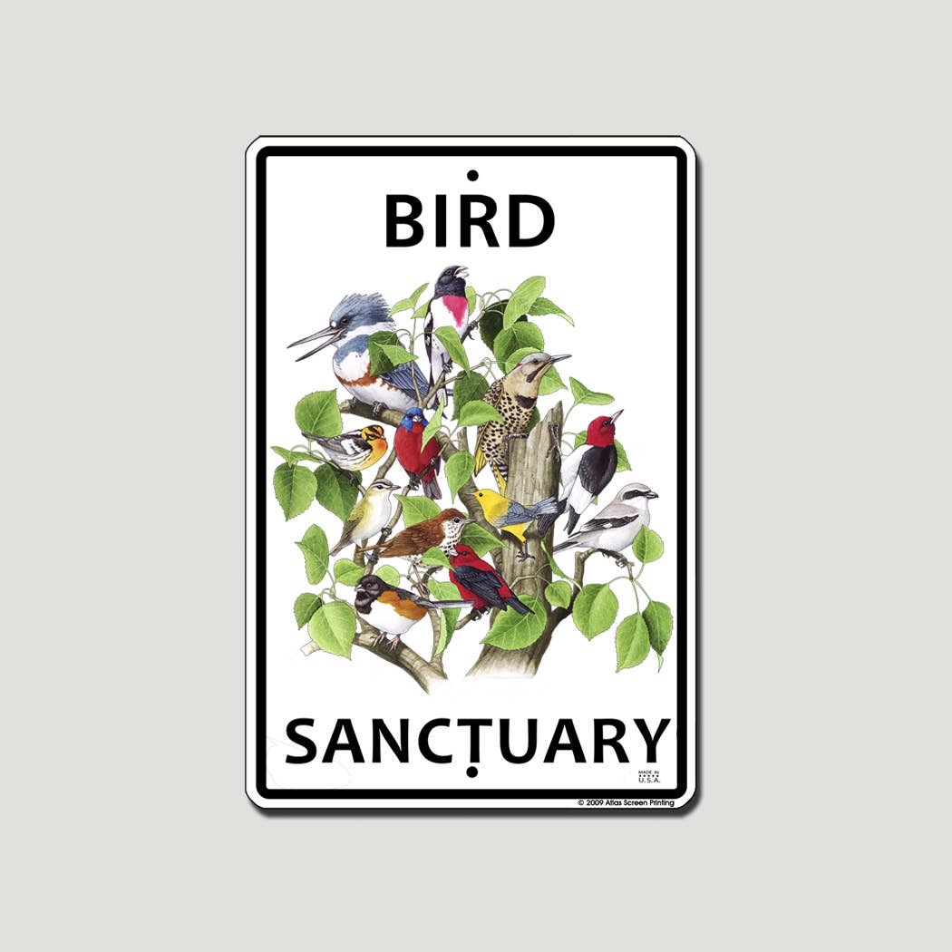 Sign - Bird Sanctuary - Aluminum 10" x 15"