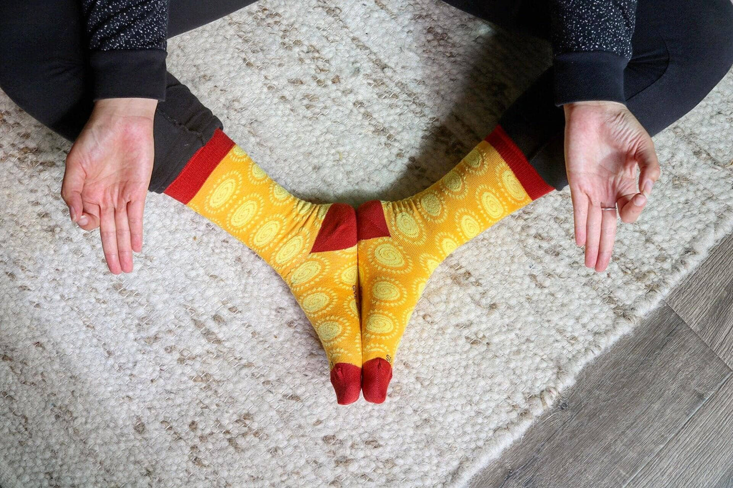 Socks - Adult Medium - Celestial Sun Pattern