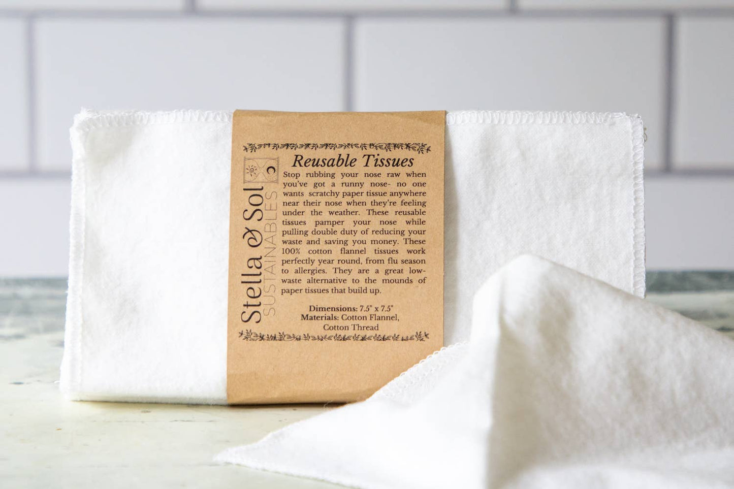 Washable Tissues - White - Pack of 10