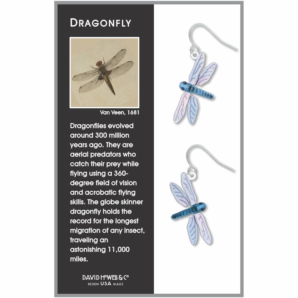 Boxed Jewelry - Dragonfly Earrings (Blue)