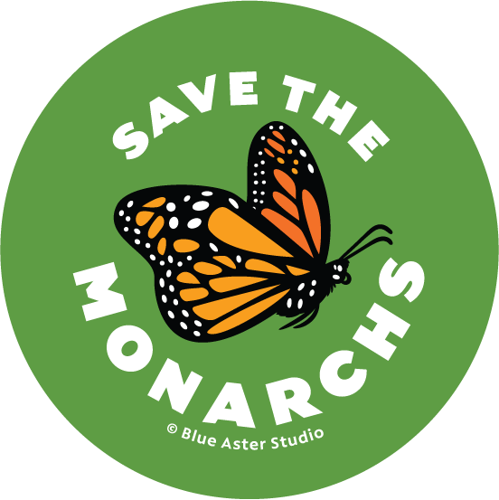 Pinback Button - Monarch Butterfly - "Save the Monarch"