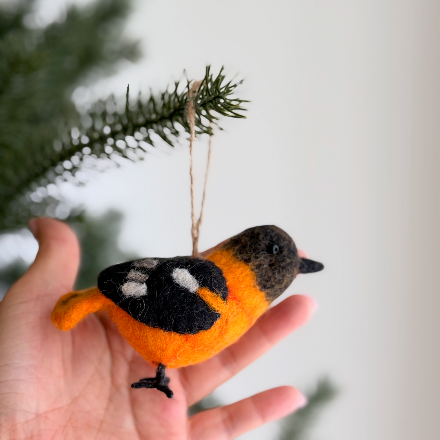 Ornament - Felted Baltimore Oriole