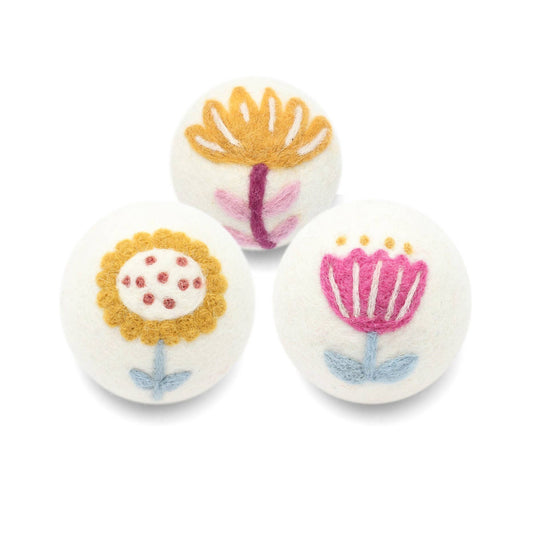 Eco-Laundry - Wool Dryer Balls - Flowers